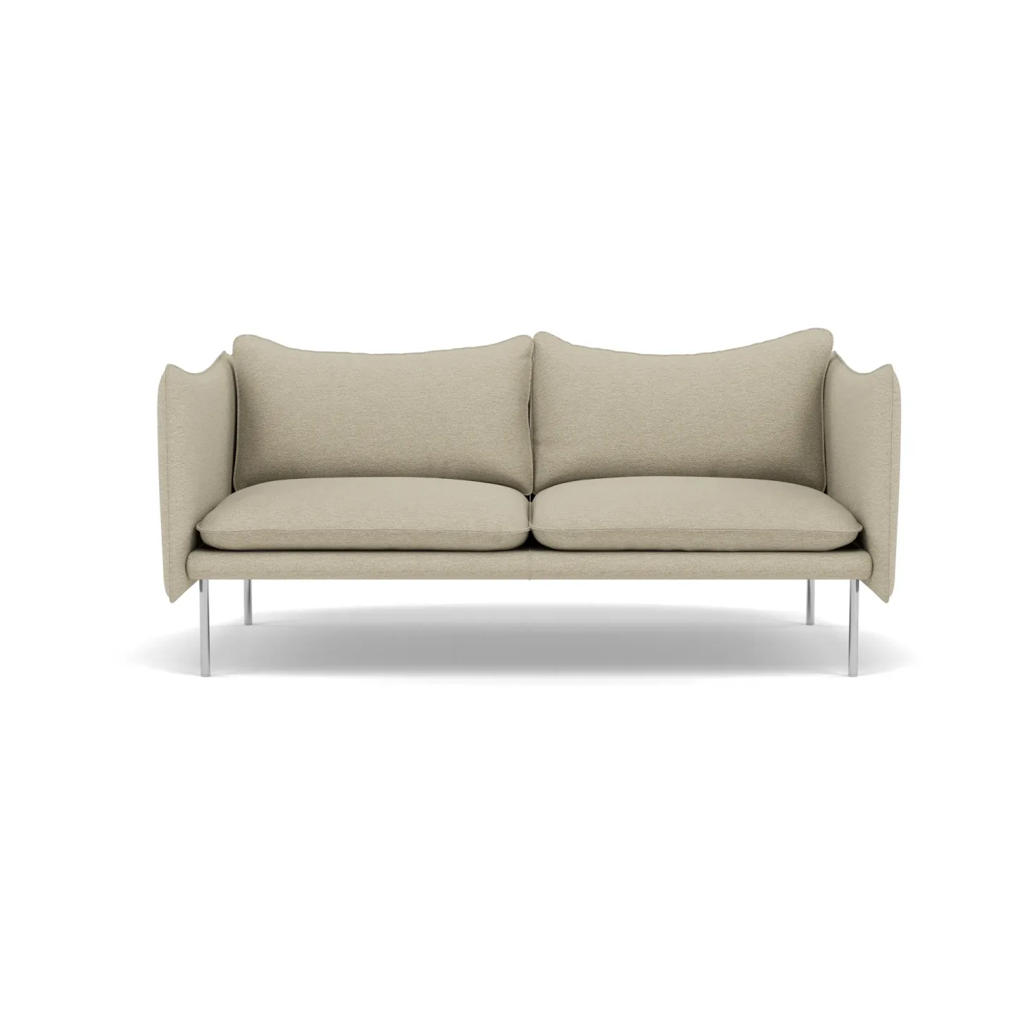 Fogia Tiki Sofa 2 Sitz Barnum 2-teilig-polished stainless steel