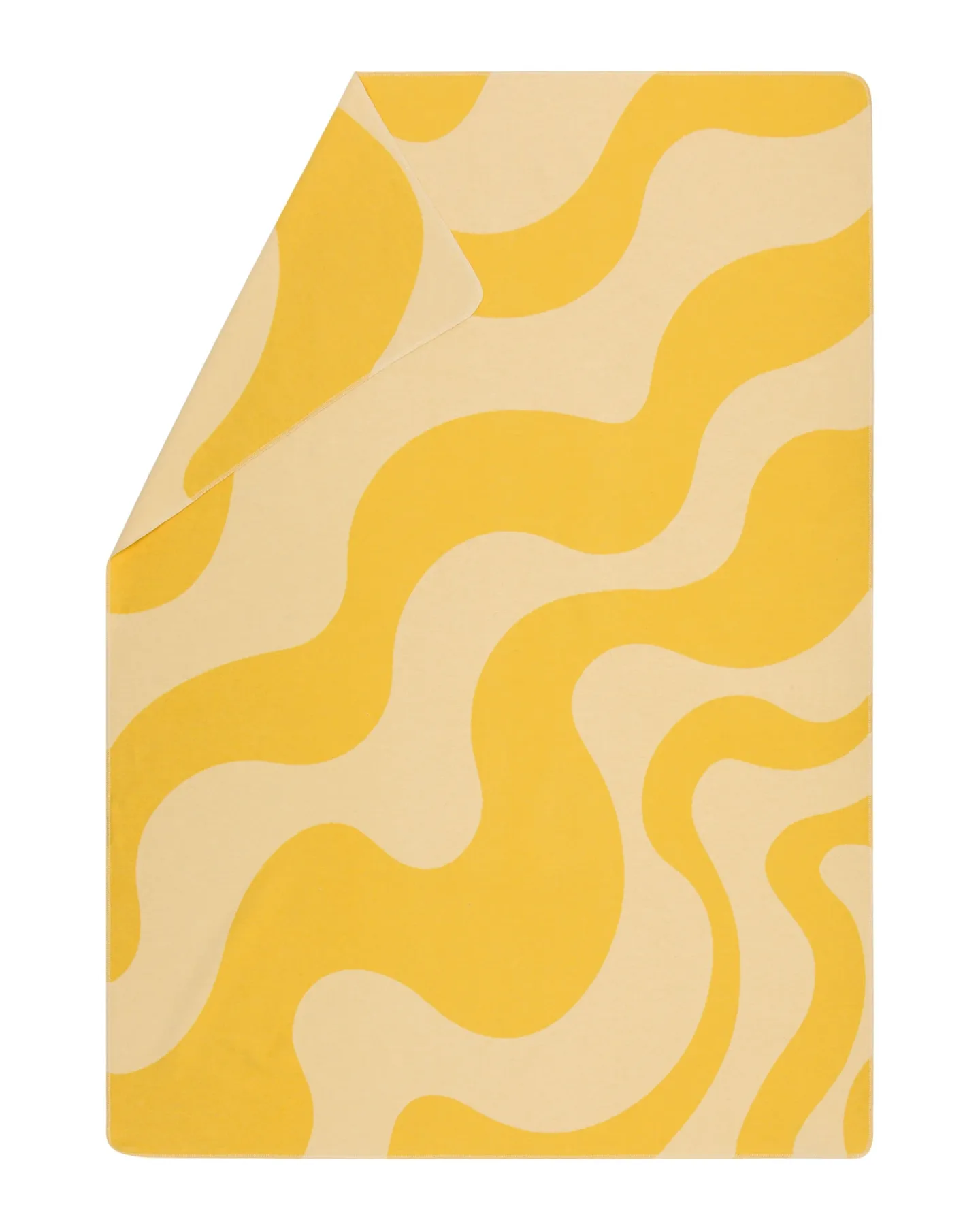 Sander AG Plaid Silvretta Retro Waves, Hellgelb 140 x 200 cm | Schubiger Möbel
