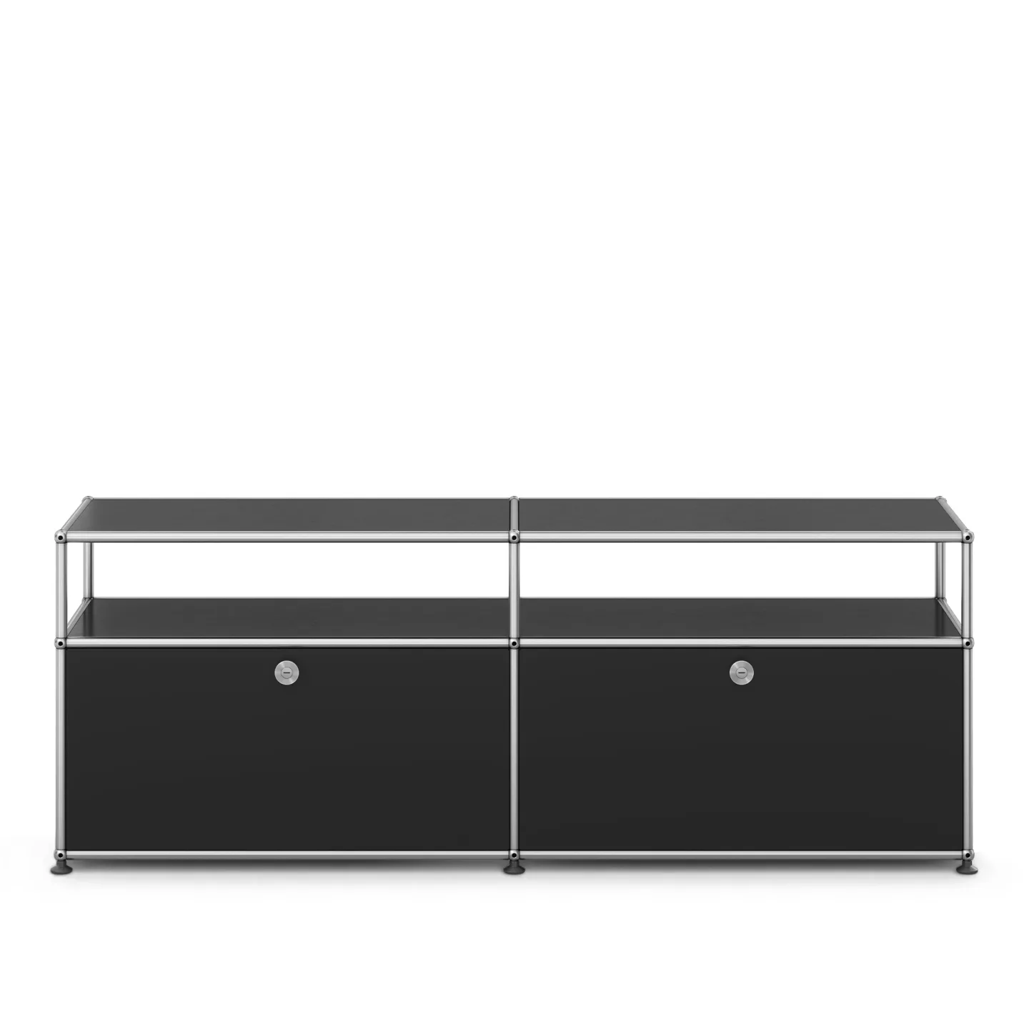 USM - USM Haller Sideboard O2 Graphite Black - TV-bänkar - Fritz Haller & Paul Schärer - Svart - Metall