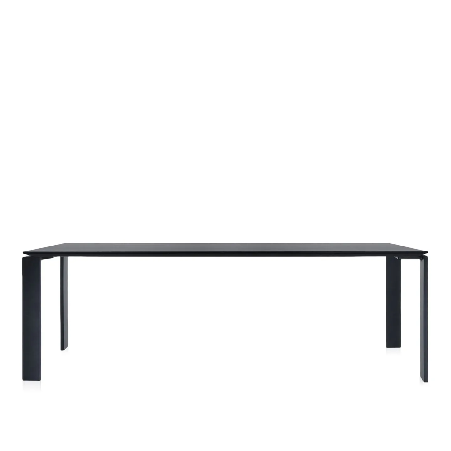 Kartell - Four Table 4524 223x79, Black/Black, Scratch-Proof Laminate - Matbord - Ferruccio Laviani - Svart - Laminat/Metall