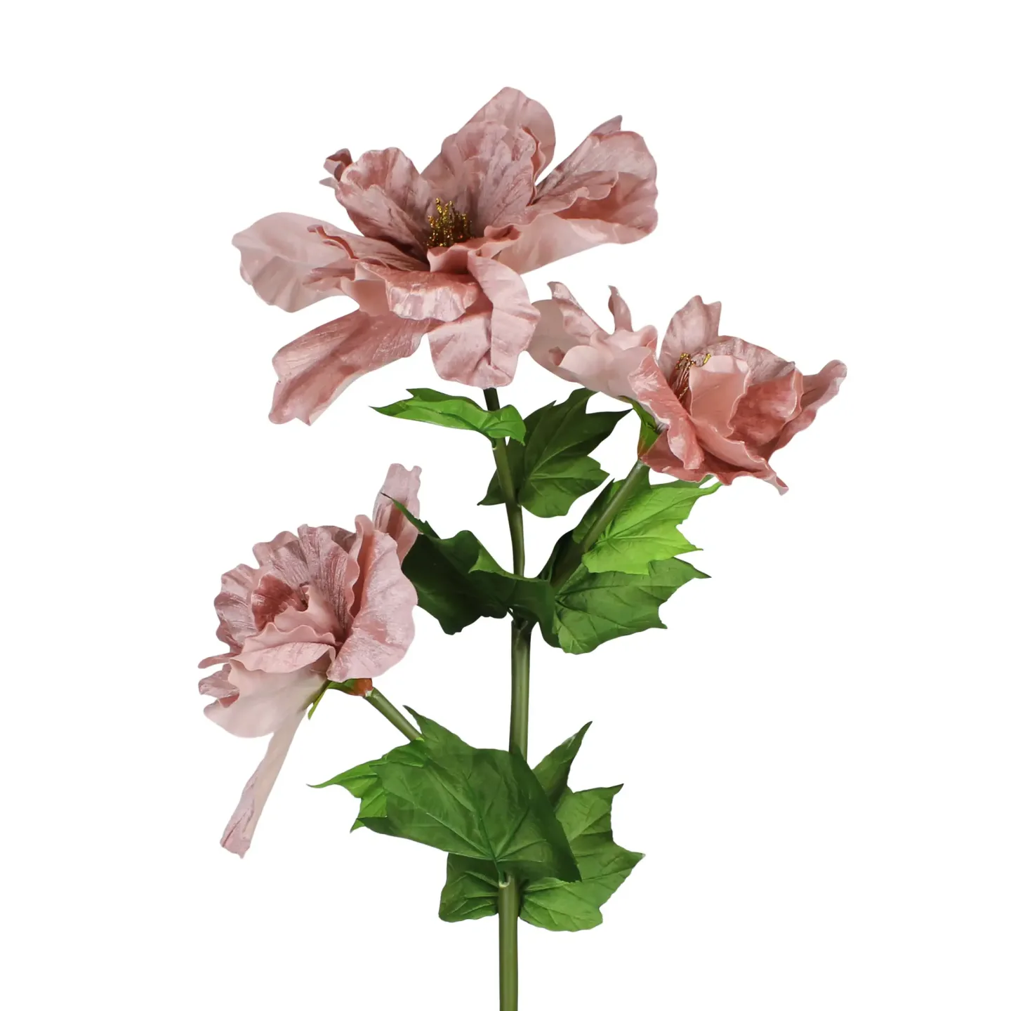 Decofinder Kunstblume Hibiskus Samt, Dunkelrosa | Schubiger Möbel