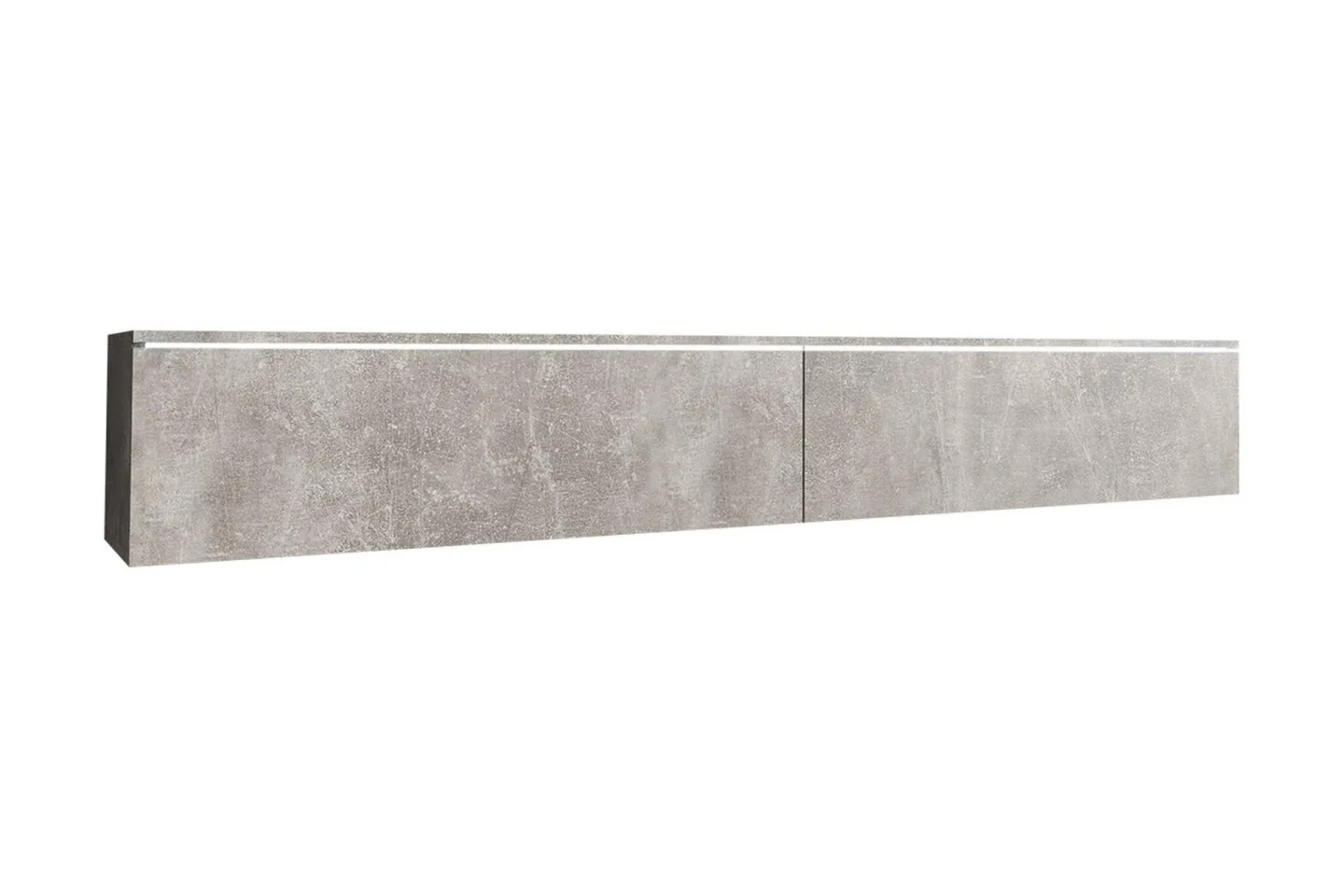 Cuguen TV-bänk 180 cm LED-belysning - Grå/Vit/Vit LED