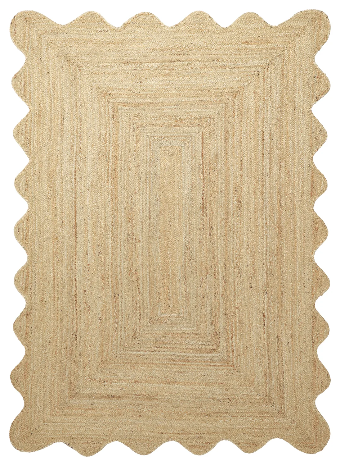 Bølget juteteppe - San Francisco (jute) (Størrelse: 200 x 290 cm)