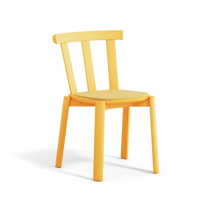 Stolab Alt Stuhl mit gepolstertem Sitz Birke Hallingdal 65-407 yellow-Gelb 80
