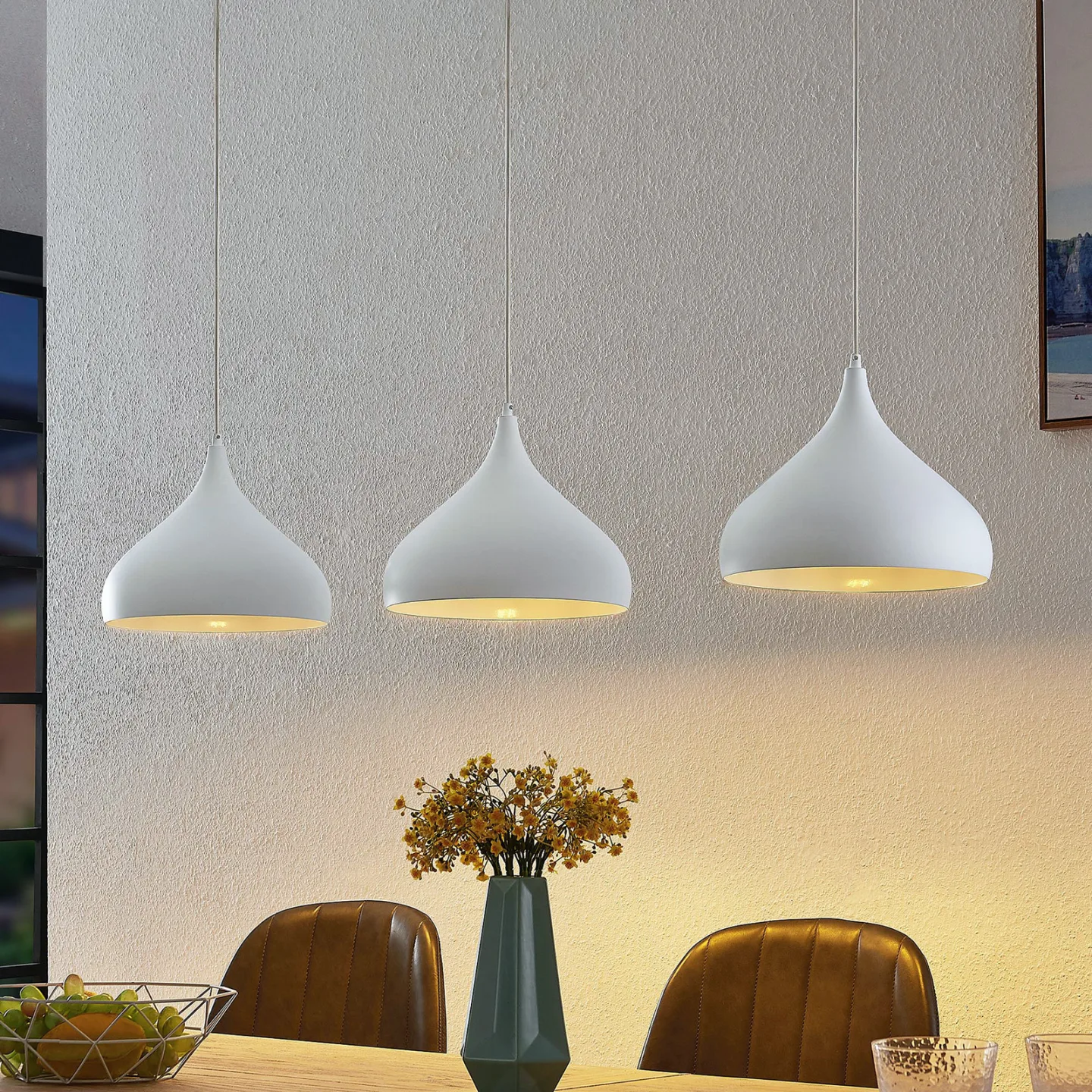 Elamira Pendelleuchte White - Lindby - Wohnzimmer - Modern - Metall - Mehrflammig