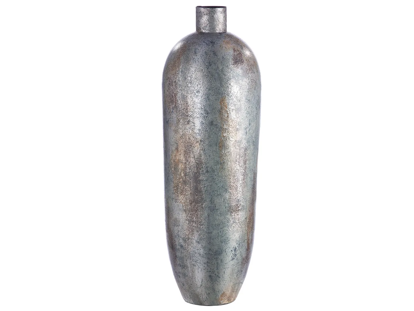 Gilde Vase Metall Grau Blau H: 92 cm | Schubiger Möbel