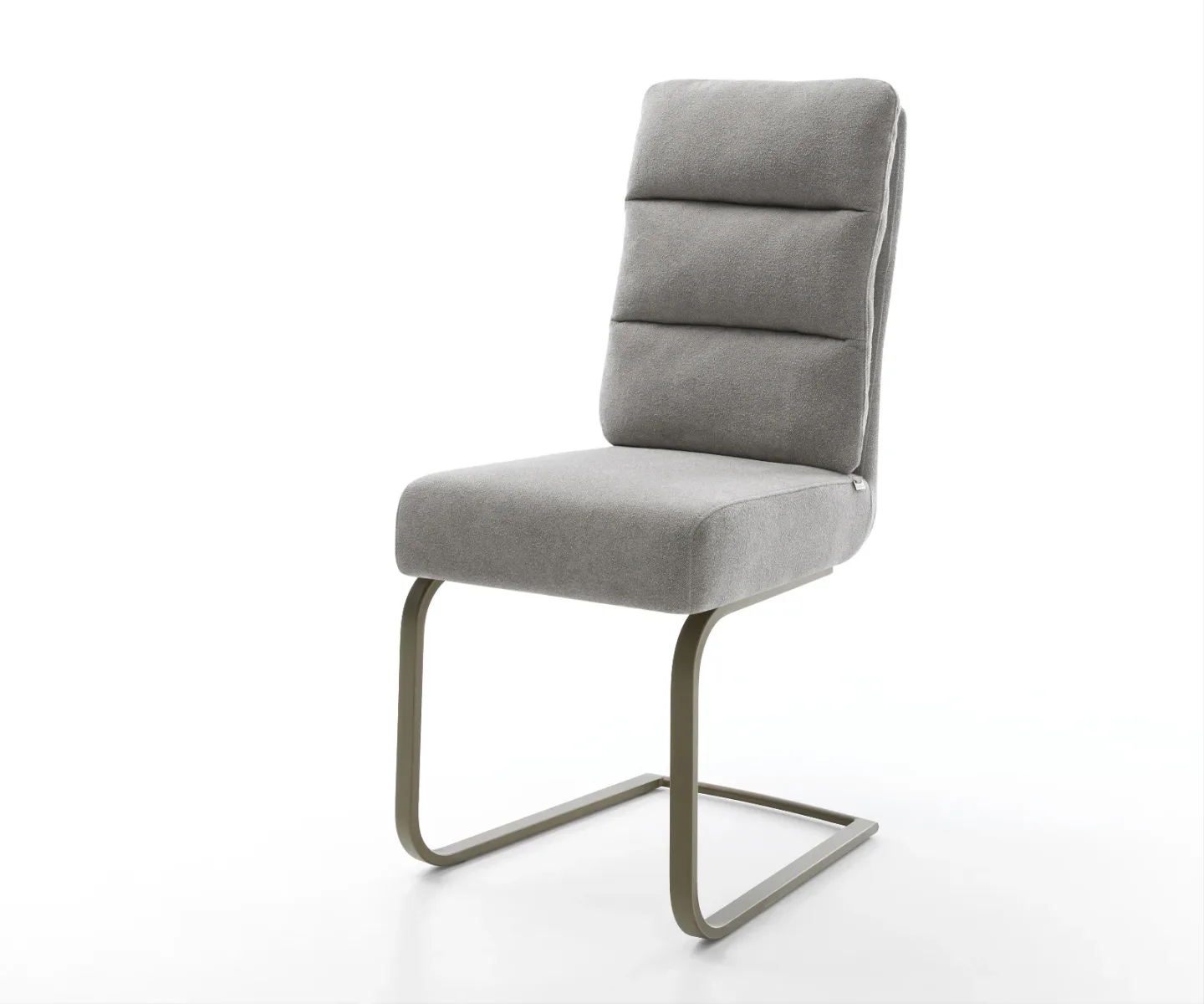 Freischwinger Pela-Flex Strukturstoff Soft Grau Freischwinger flach Effektfinish Titan Taschenfederkern