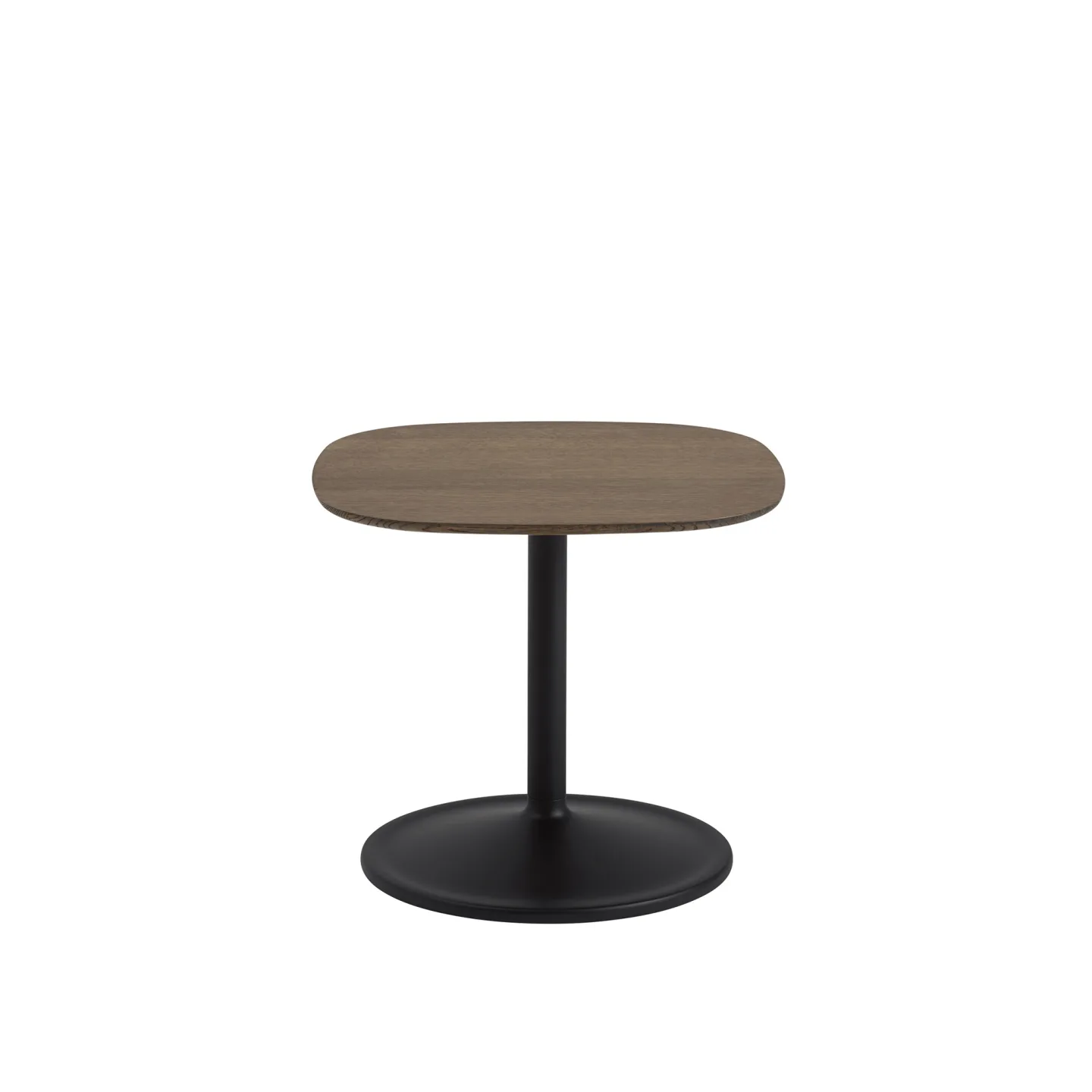 Muuto - Soft side table H 40cm solid smoked oak/black - Sidobord - Jens Fager - Brun,Träfärgad,Svart - Metall/Trä