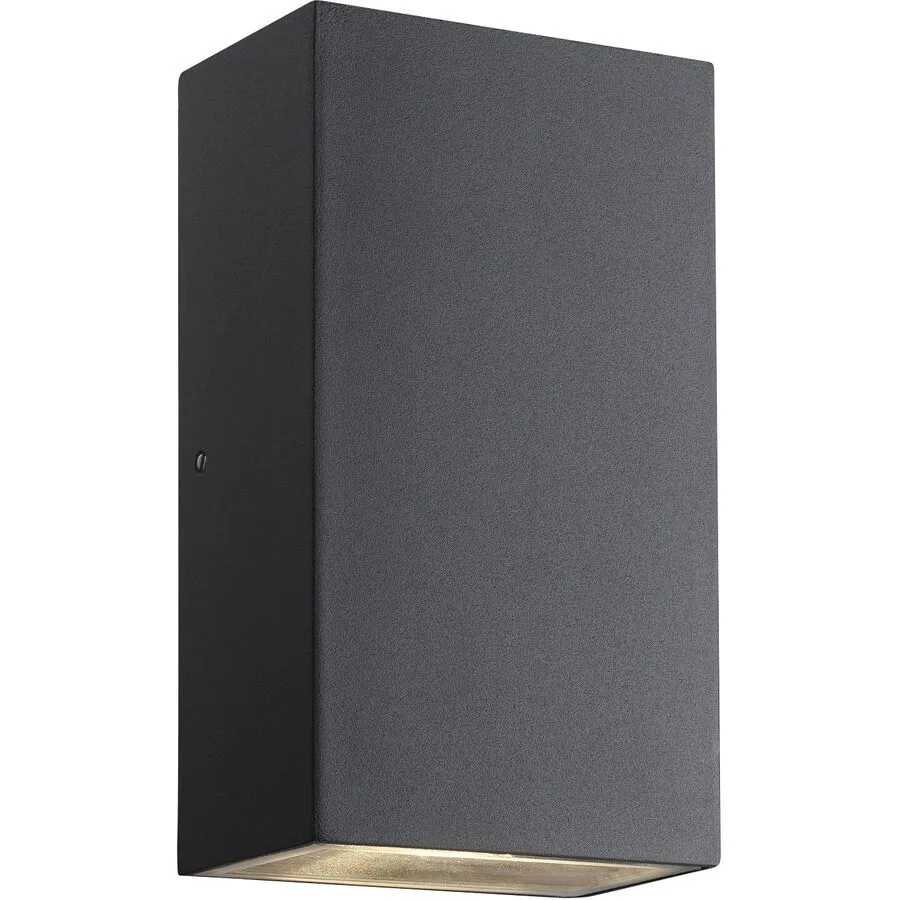 NORDLUX Wandlampe aussen Rold Schwarz Glas/Metall 9 cm 16 cm - Material: Metall/Glas - LED - Lichtfarbe: Warmweiss - LED Energiesparlampen