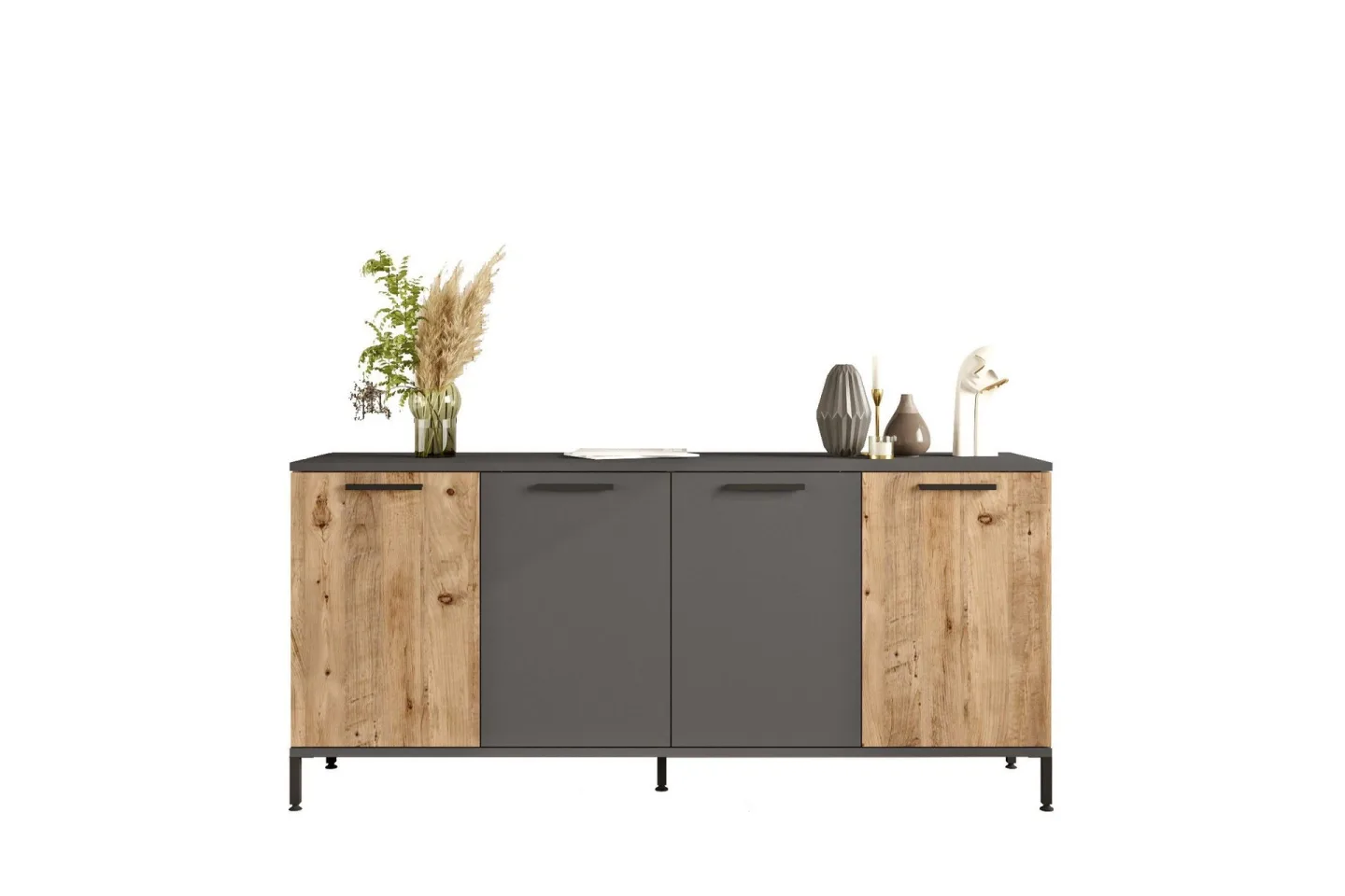 Jagmal Konsollbord 160x71,8 cm Antracit/Brun - Hanah Home