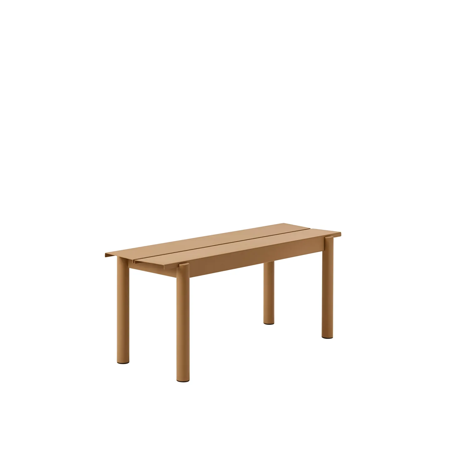 Muuto - Linear Steel Bench 110cm Burnt Orange - Trädgårdsbänkar - Thomas Bentzen - Orange - Metall