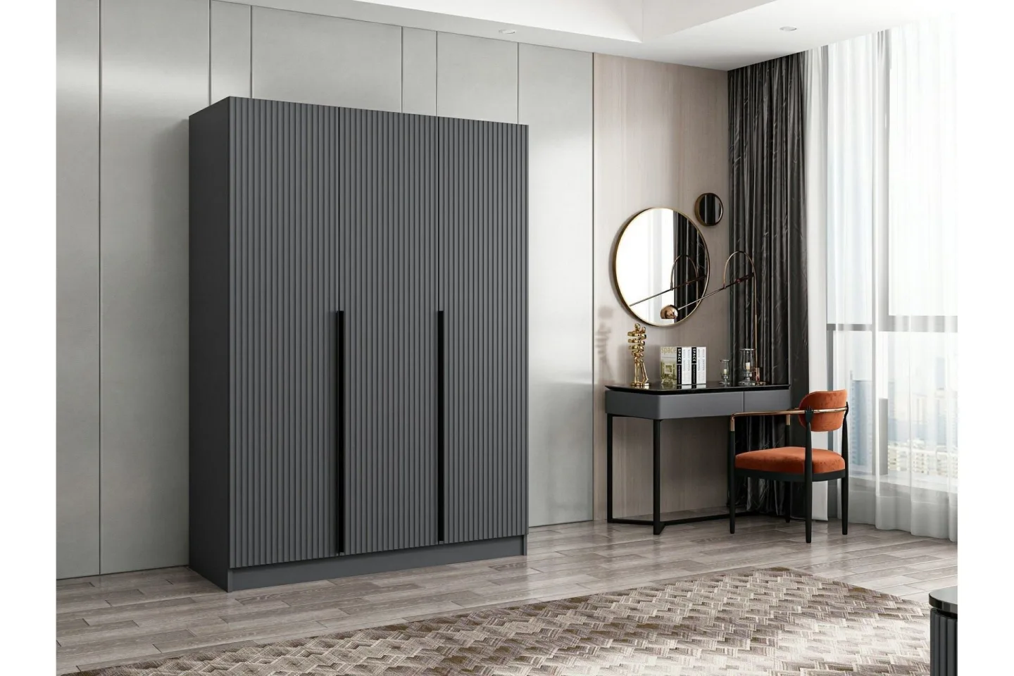 Fruitland Garderob 135 cm - Antracit