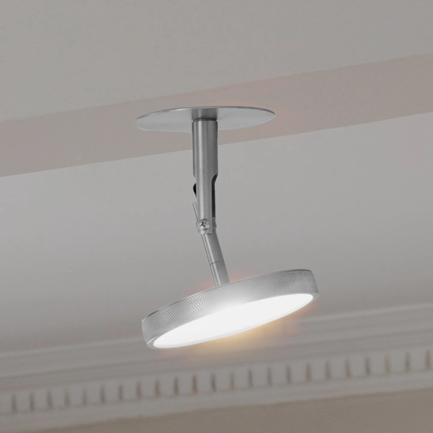 Asteria Punkt Deckenleuchte Polished Steel - UMAGE Asteria Spot - Wohnzimmer - Design - Metall - Mit Schirm