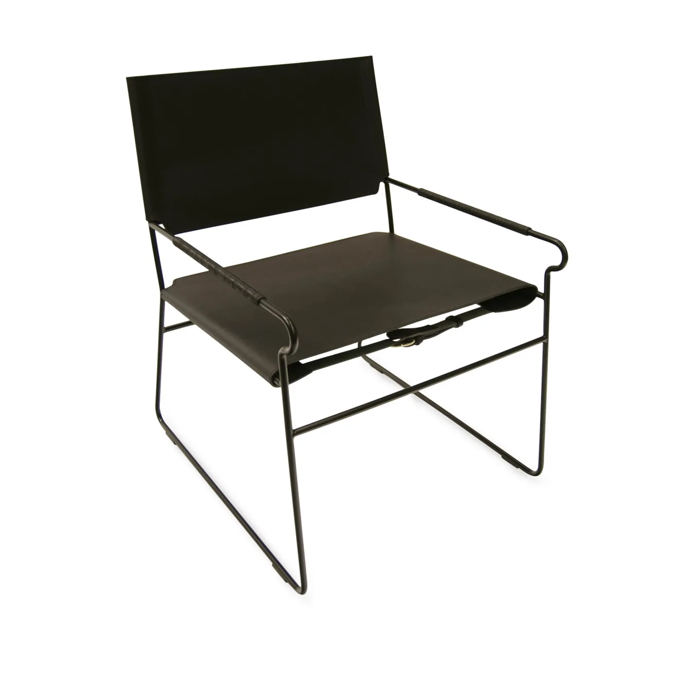 OX Denmarq - Next Rest, Black Steel Frame, Leather: Black - Fåtöljer - Dennis Marquart - Svart - Läder/Metall