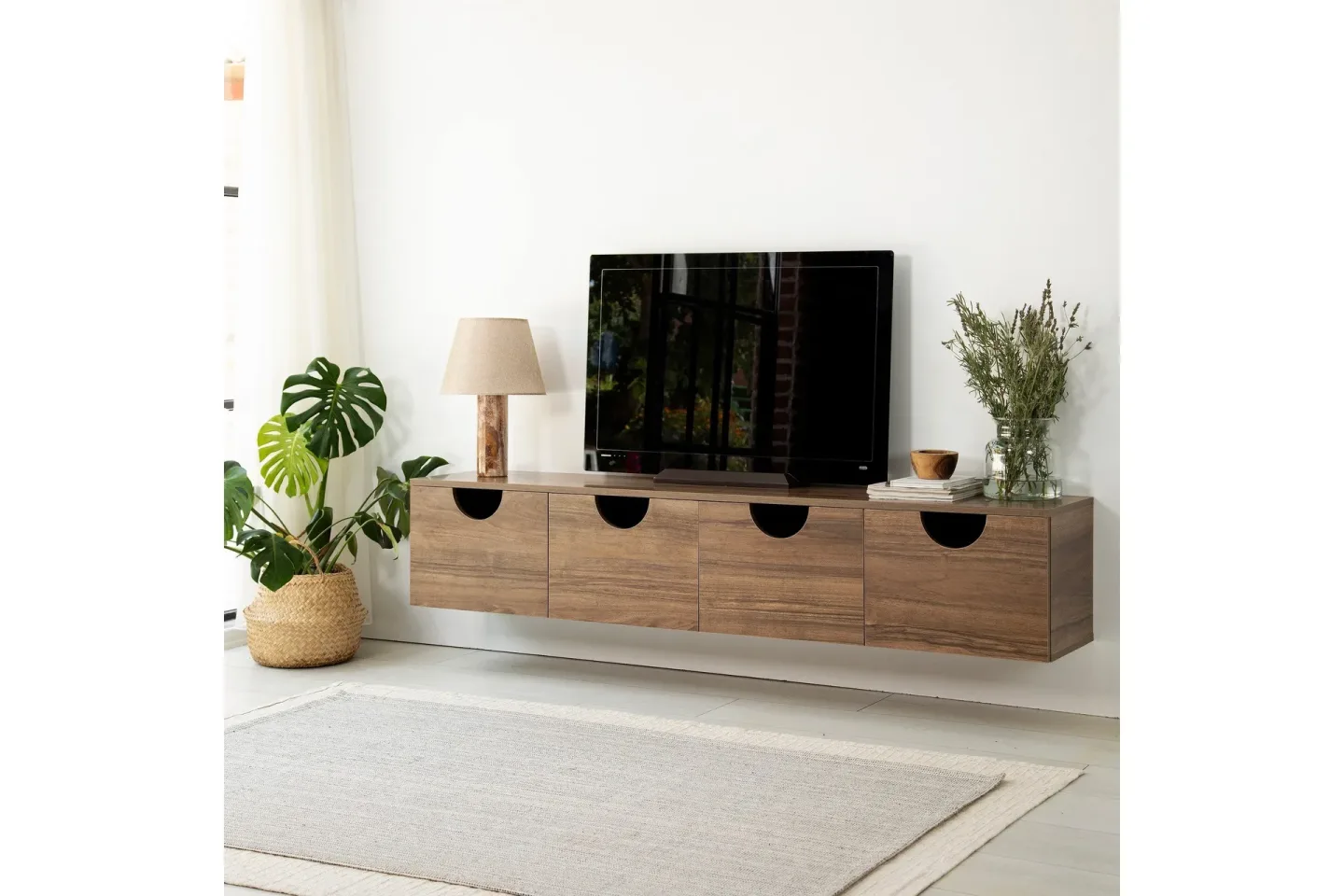 Khalidur Tv-bänk 180 cm - Valnöt
