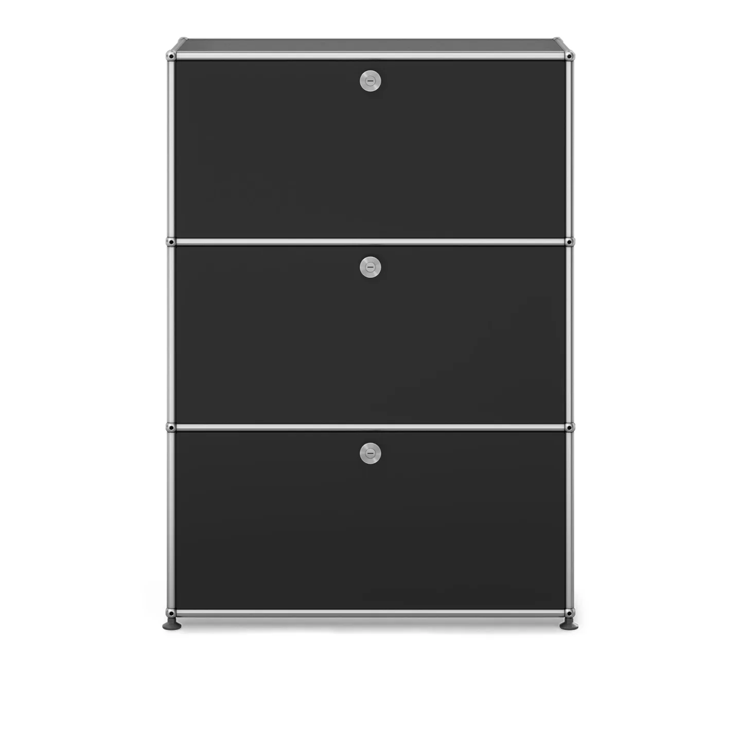 USM - USM Haller Shelf G1 Graphite Black - Skåp och vitrinskåp - Fritz Haller & Paul Schärer - Svart - Metall