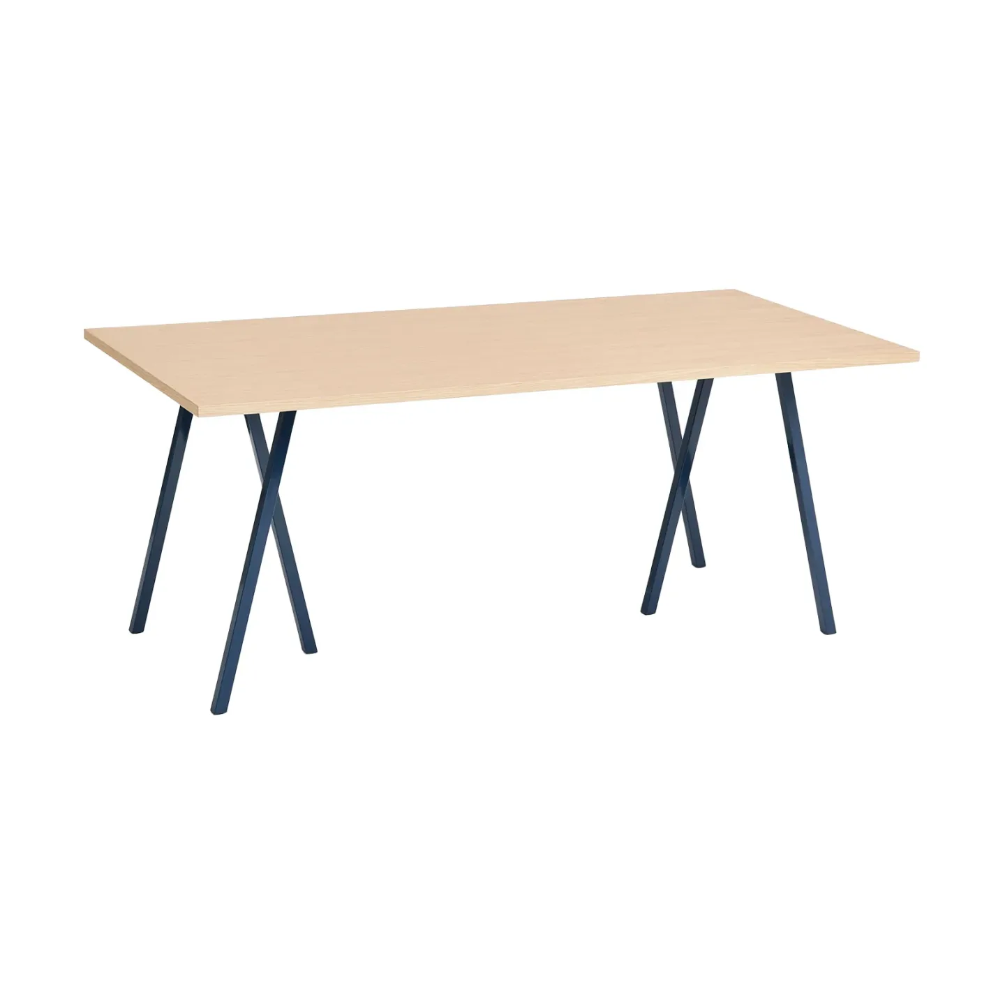 HAY Loop Stand matbord 87,5x180 cm Deep blue-klarlackad ek