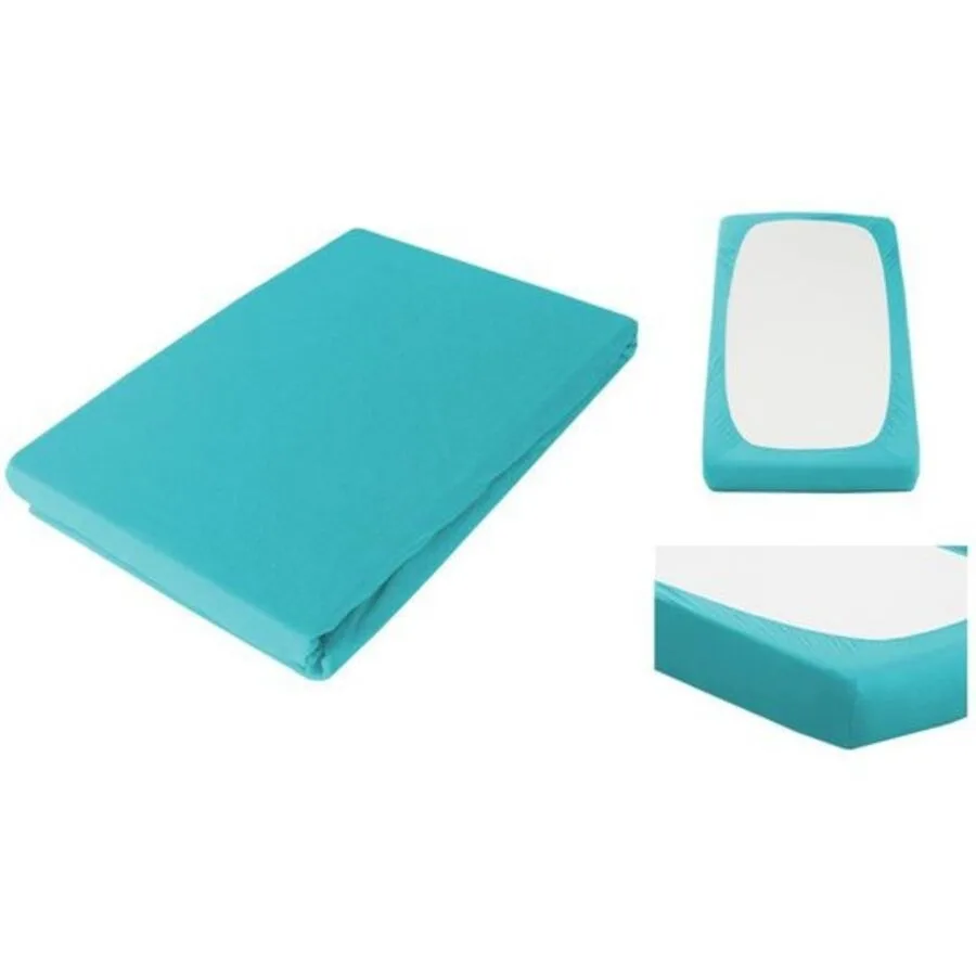 Living Home Fixleintuch Frottee Fix Eisblau/Türkis Baumwolle/Polyamid 90 x 200 cm - Material: 80% Baumwolle, 20% Polyamid