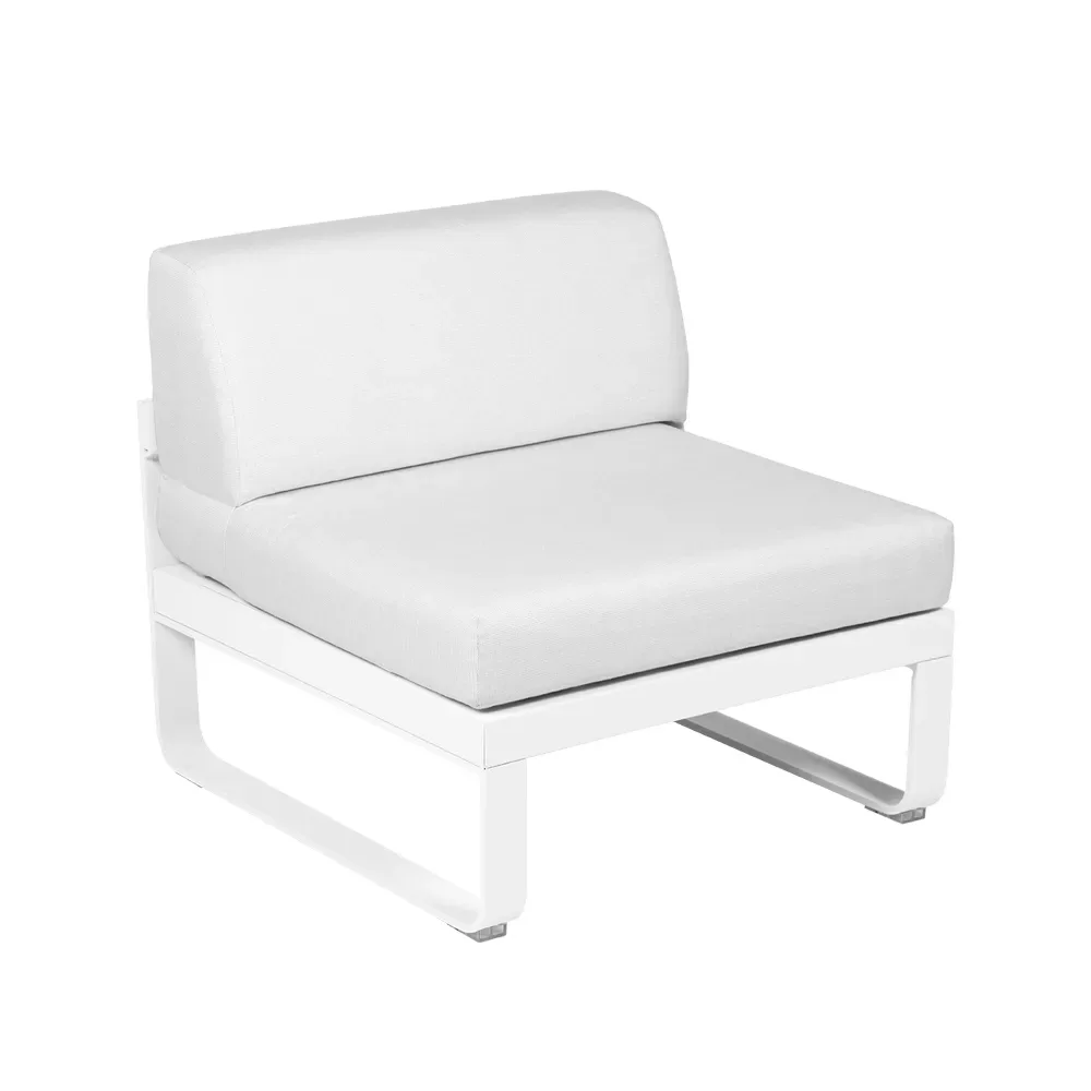 Fermob Bellevie Central modulsoffa Cotton white (vit), off-white dyna, 1-sits