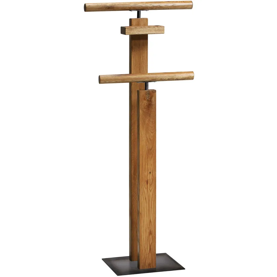 Hasena Herrendiener Claudio Wildeiche, schmiedeisenfarbig Eiche massiv, Stahl B 45 cm