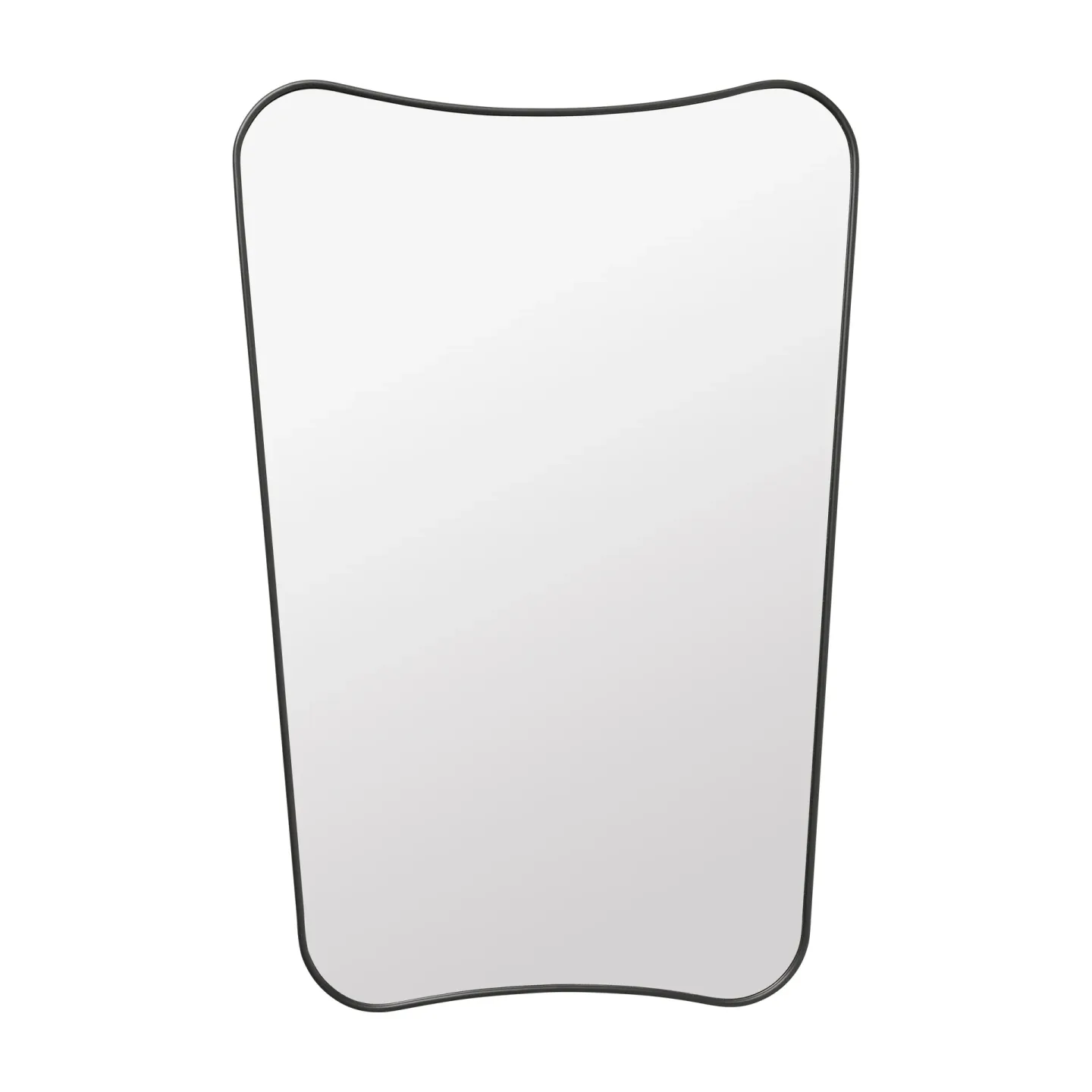 GUBI F.A.33 Rectangulaire Spiegel Schwarz Messing