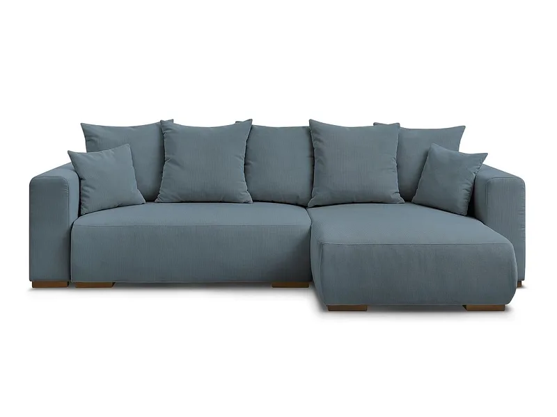 Ecksofa BOBOCHIC SIDONIE Cord-Stoff dunkelblau