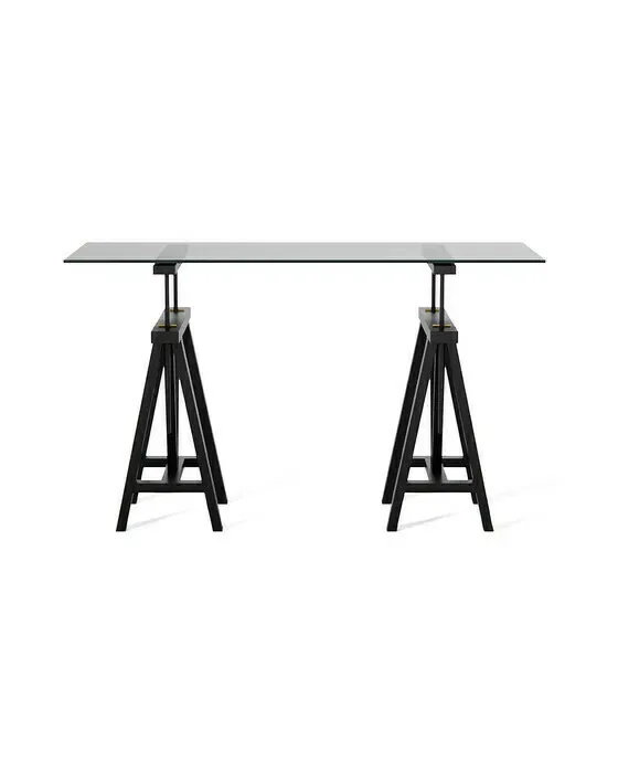 Trestle skrivbord modern black