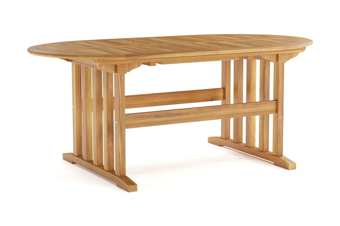 Menorca Stort Ovalt Förlängningbart Matbord i trä Utomhus 100x180 cm - Teak / Natur