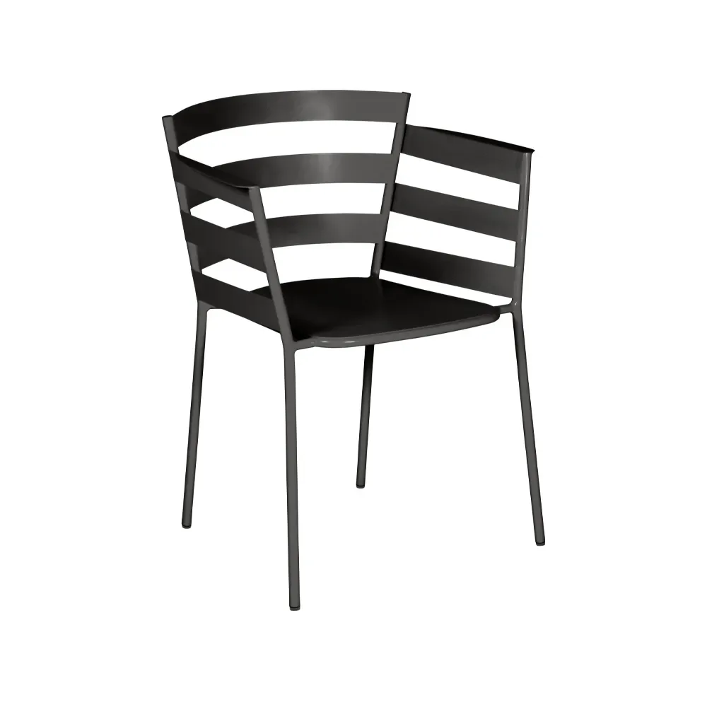 Fermob Rythmic karmstol Liquorice (svart)