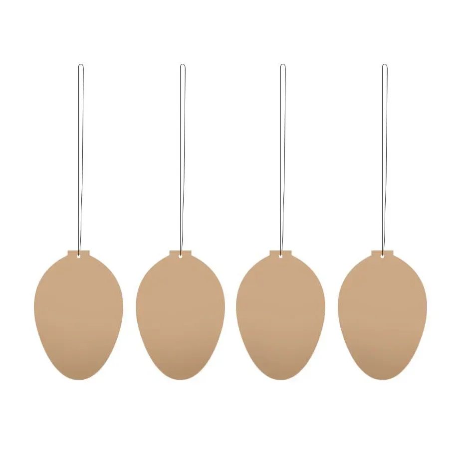 Cooee Design Easter Deco Ei Osterdekoration 4er Pack Cafe au lait