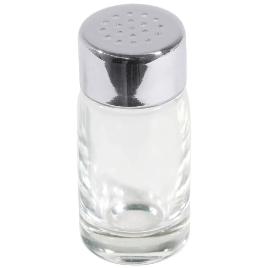 Salzstreuer Contacto Bander silber Glas H 8 cm