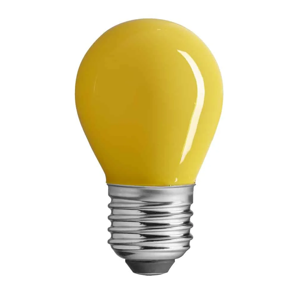 Klotlampa LED Gul 4W Dimbar E27