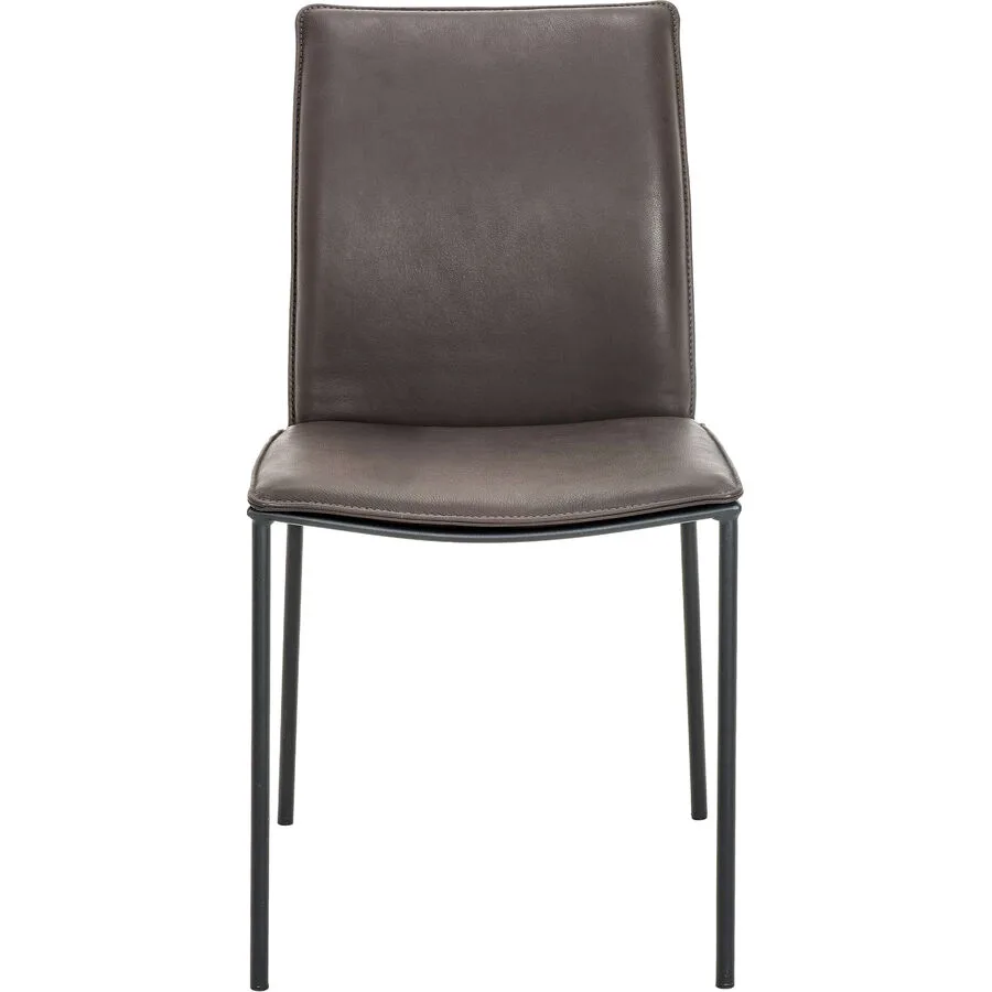 Stuhl Hailey dunkelbraun Leder