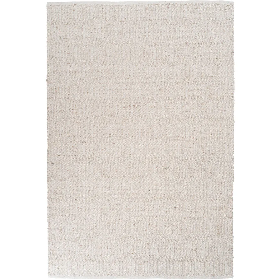 Teppich Justin ivory Einfarbig Wolle 140 x 200 cm