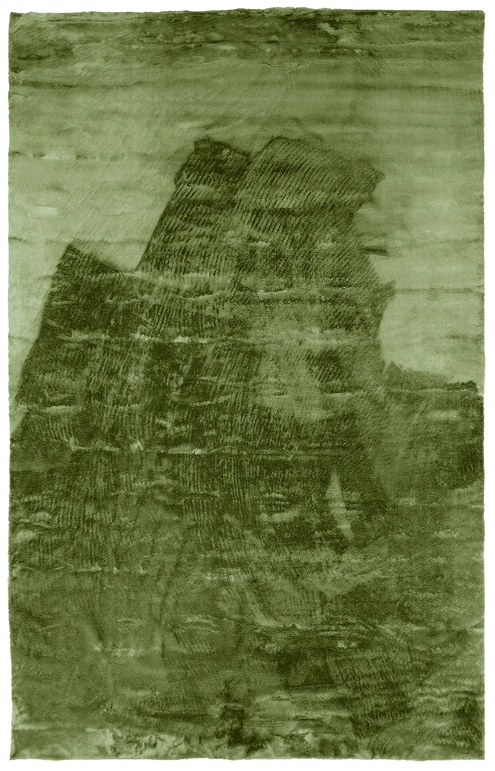 Ryetepper - Aranga Super Soft Fur (olivengrønn) (Størrelse: 120 x 170 cm)