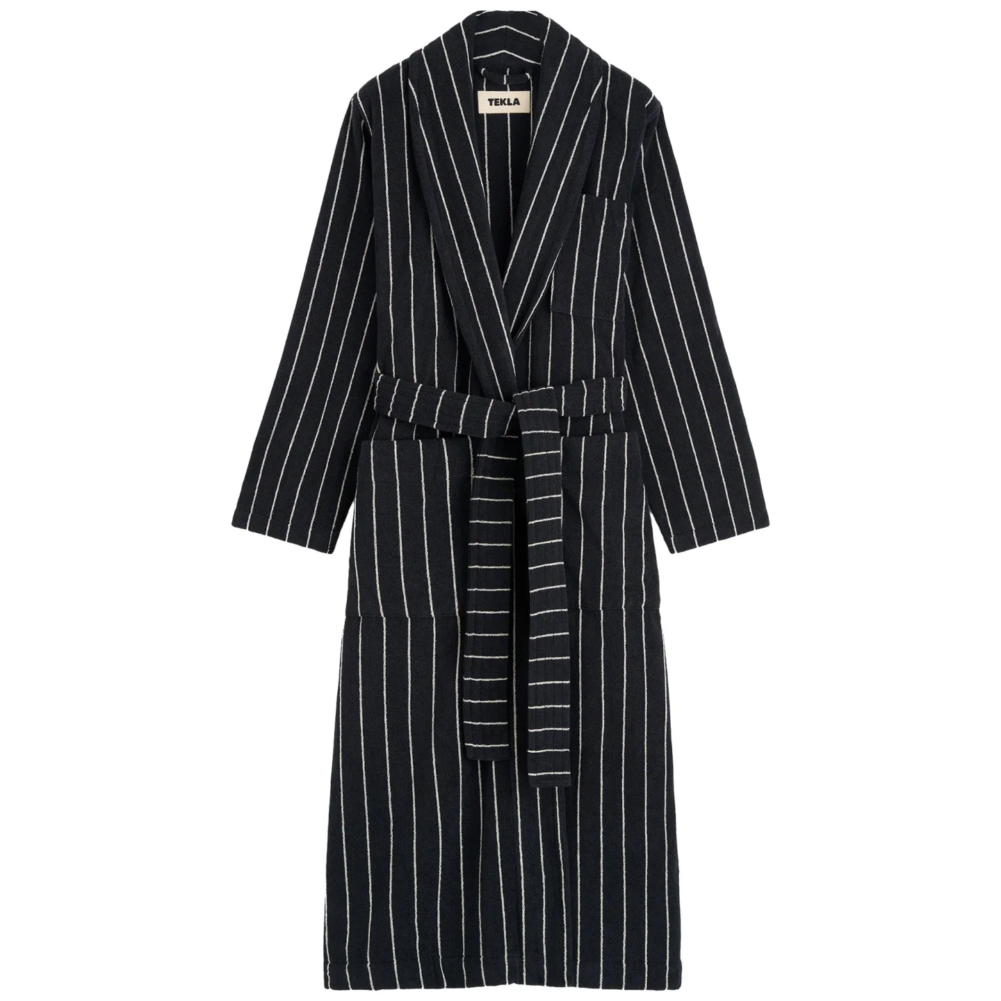 Tekla - Classic Bathrobe Striped, Small, Antwerp - Badrockar