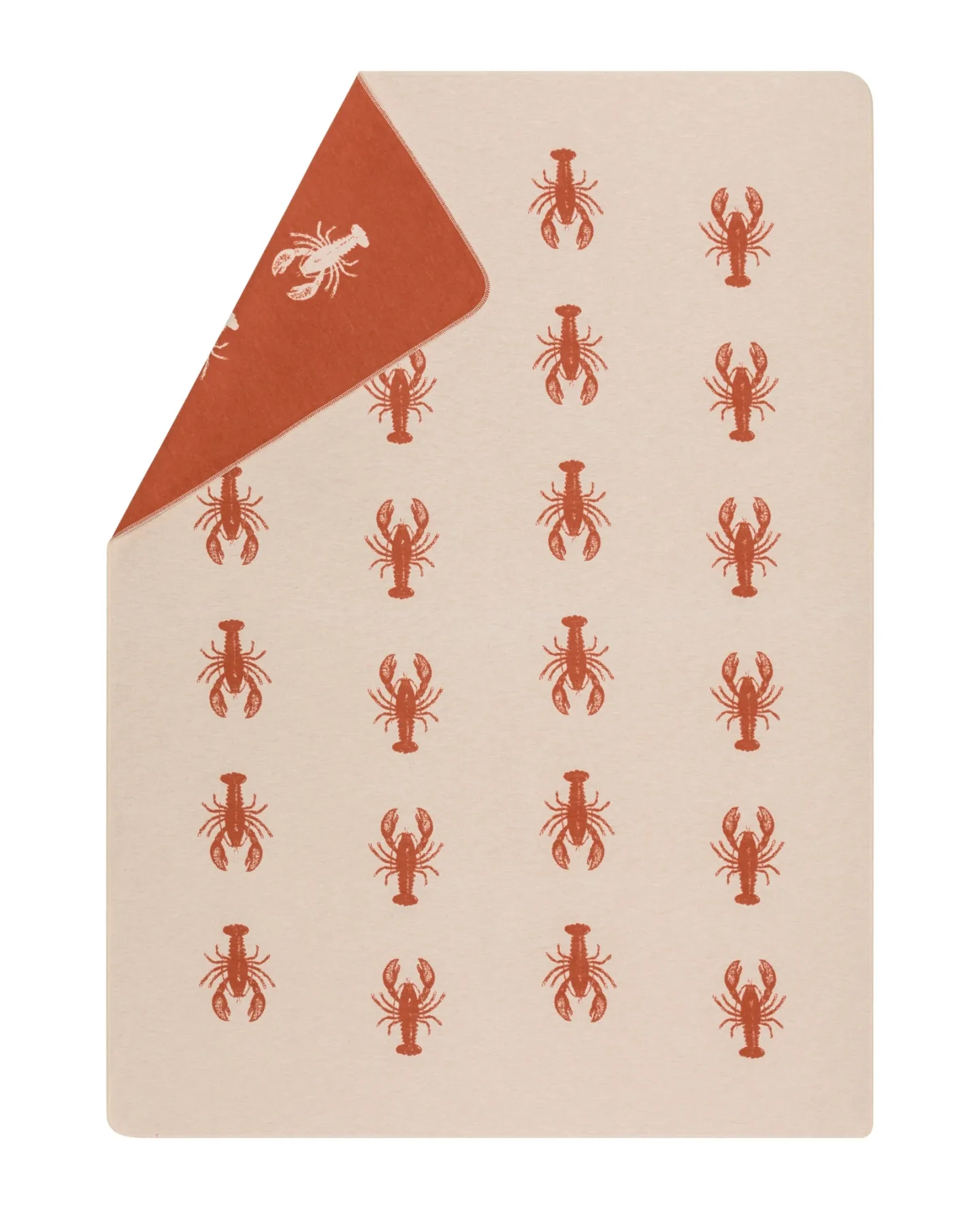 Sander AG Plaid Silvretta Lobster, Terracotta 140 x 200 cm | Schubiger Möbel