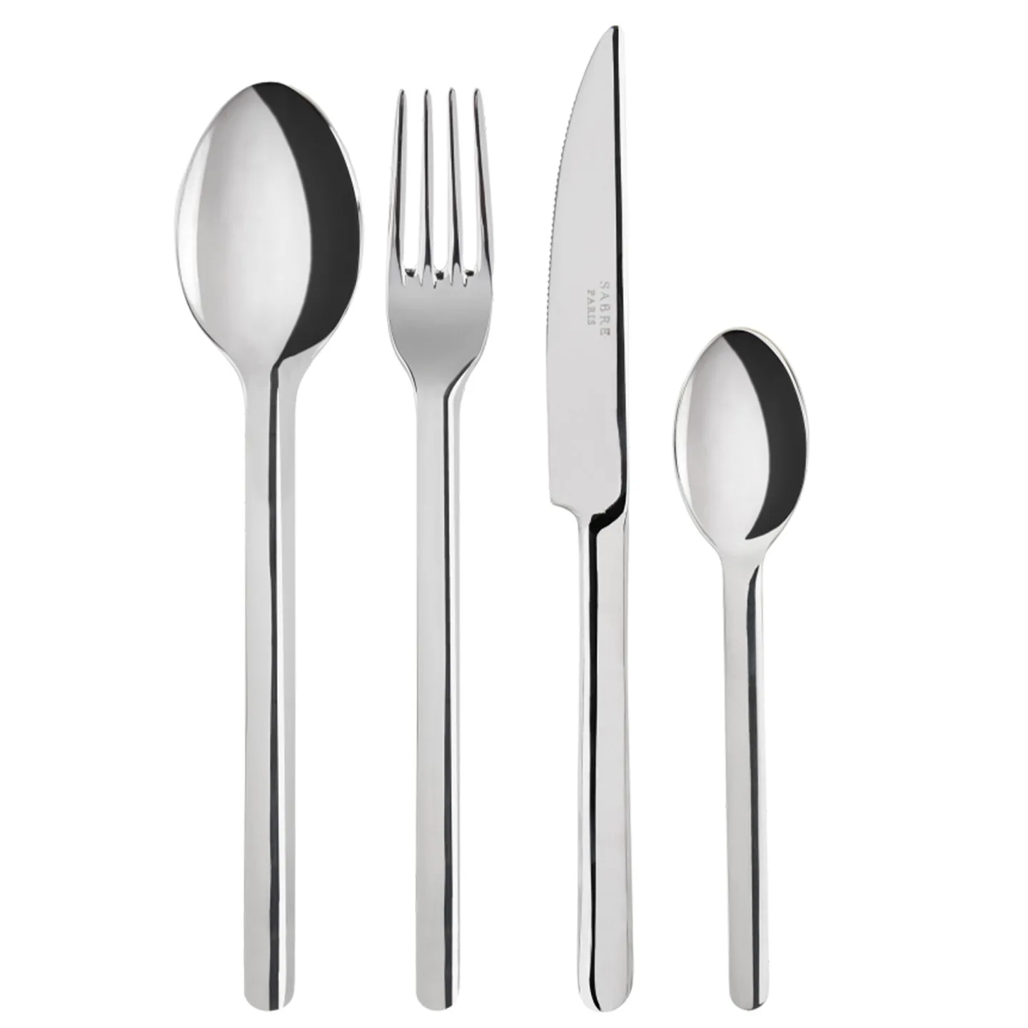 Sabre Paris - Loft / 4 Pieces Cutlery Set / Stainless Steel, Loft Brillant - Bestickset