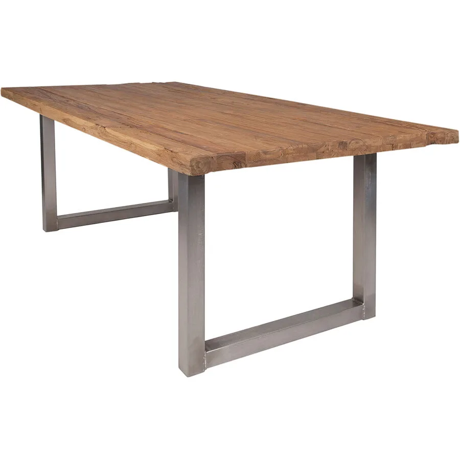 Esstisch Uwe natur Teak Massivholz B 220 T 100 cm