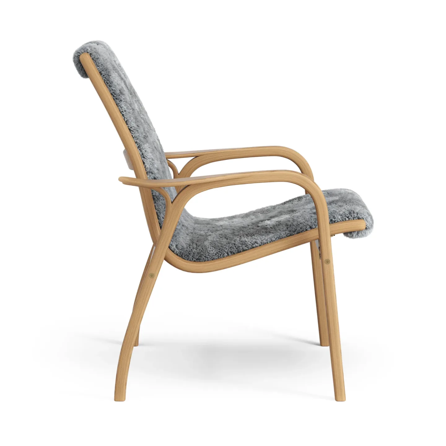 Swedese Laminett Sessel Eiche geölt / Schaffell Scandinavian Grey (grau)