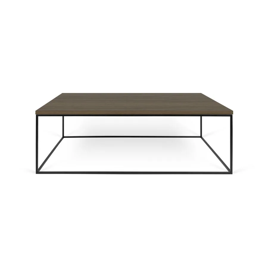 Salontisch Nissa Nussbaum furniert, schwarz Holzwerkstoff B 120 T 75 cm