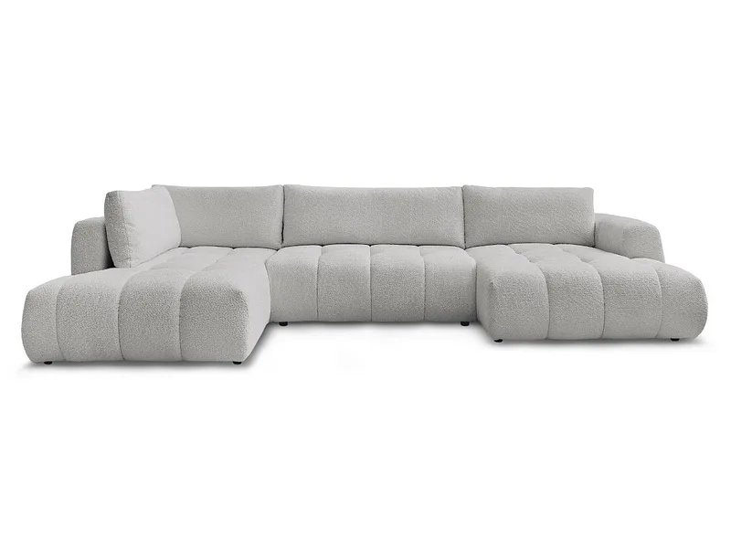Wohnlandschaft BOBOCHIC FUJI Boucle-Stoff hellgrau