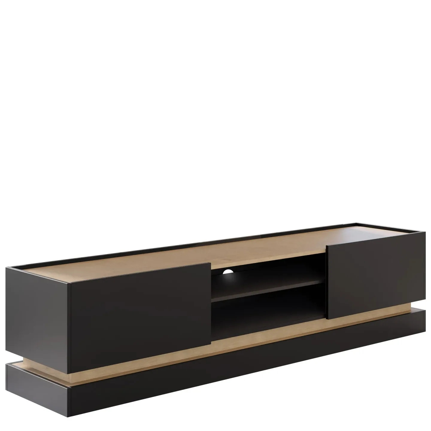 Zelric Tv-bänk 200 cm - Svart