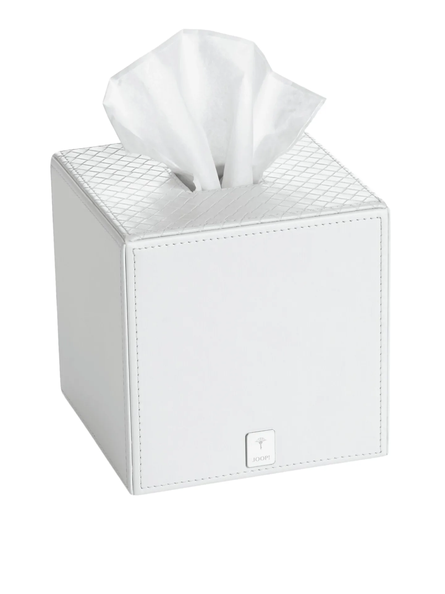 Joop Papiertuch-Box weiss quadratisch Lederoptik 13.3x13.3 cm Weiss | Schubiger Möbel