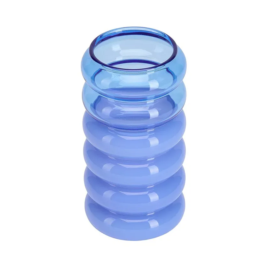 Design Letters Bubble 2-in-1 Vase und Kerzenhalter 13,5 cm Blue