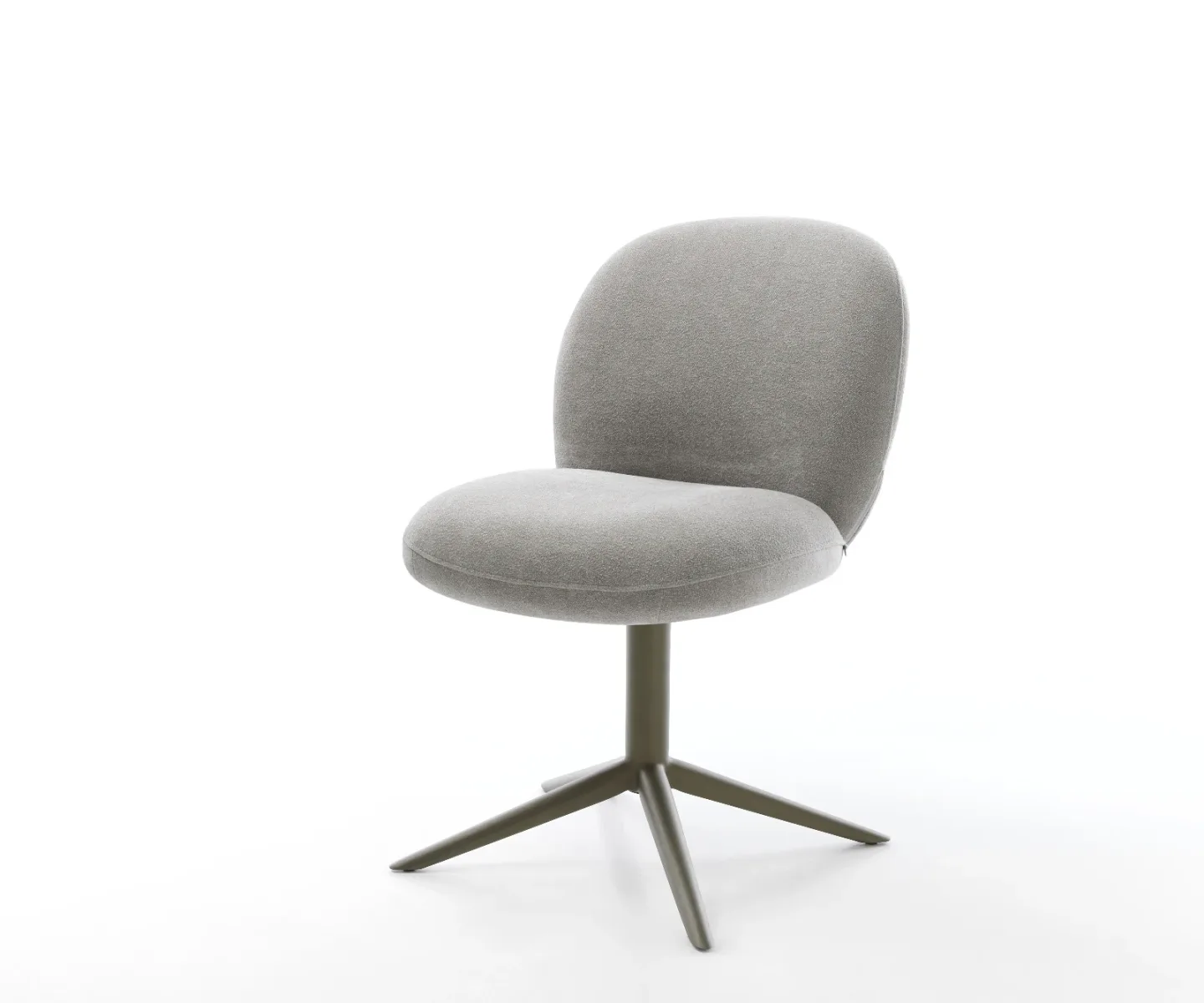 Drehstuhl Nube-Flex Strukturstoff Soft Grau Fußkreuz Effektfinish Titan 360° drehbar Wippfunktion Taschenfederkern