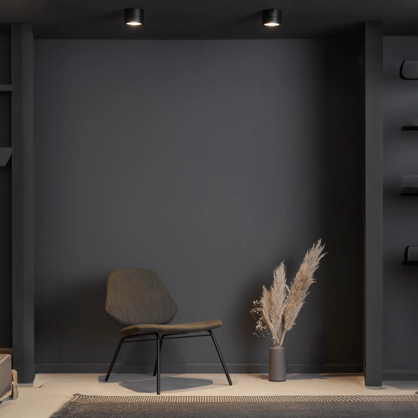 Ray Spot Black - Loom Design - Stue - Moderne - Metall - Rund