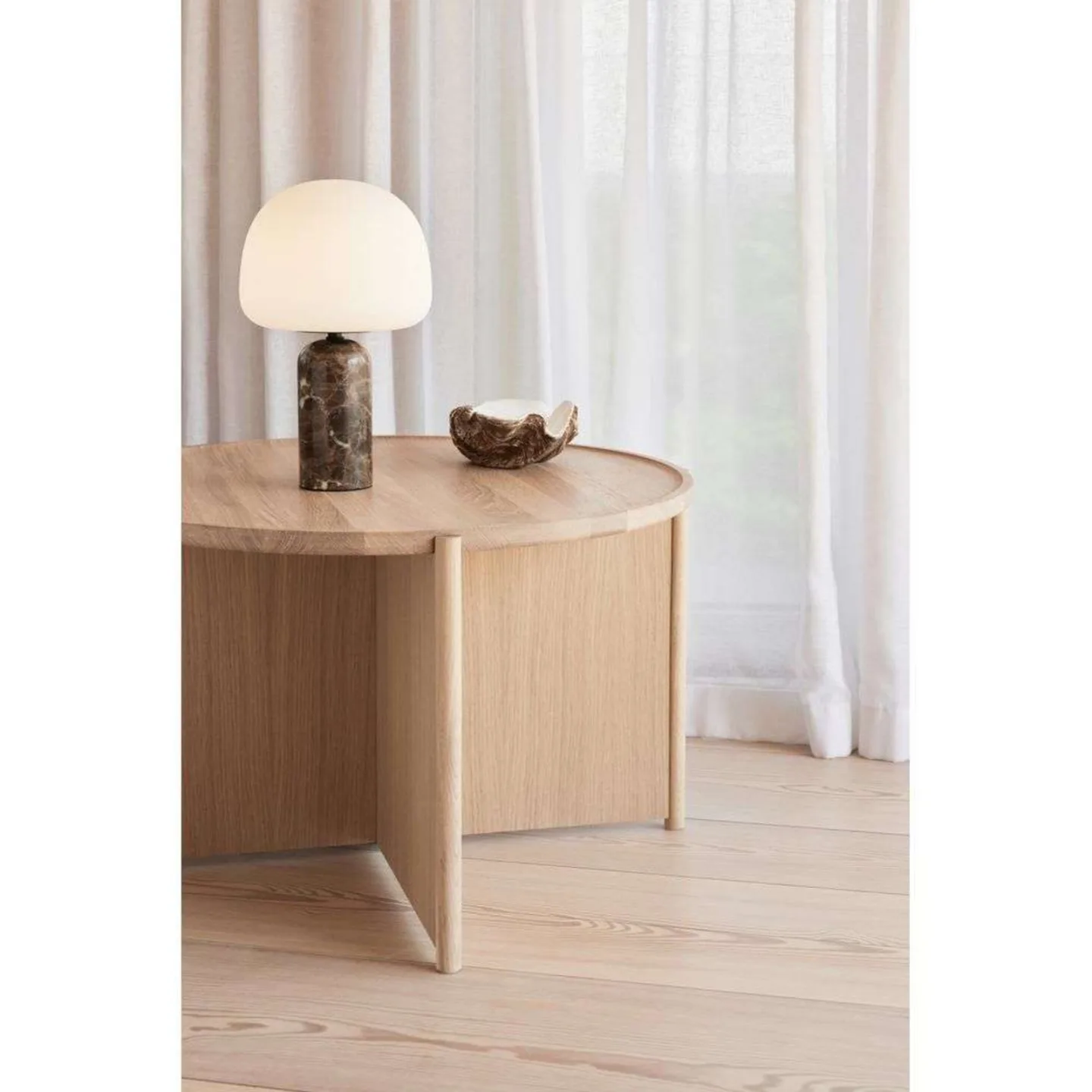 Kin Tischleuchte H33 Brown Marble - Northern - Wohnzimmer - Glas