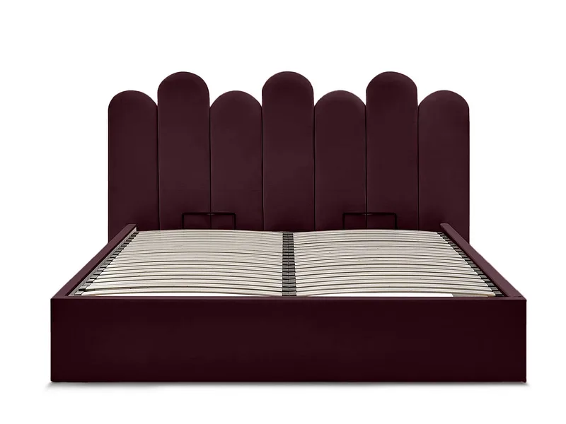 Kastenbett BOBOCHIC BADJA 160x200cm stoff rot