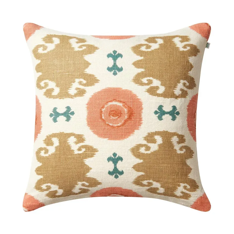 Chhatwal & Jonsson Mahal Kissenbezug 50x50 cm Rose-apricot-khaki-heaven blue